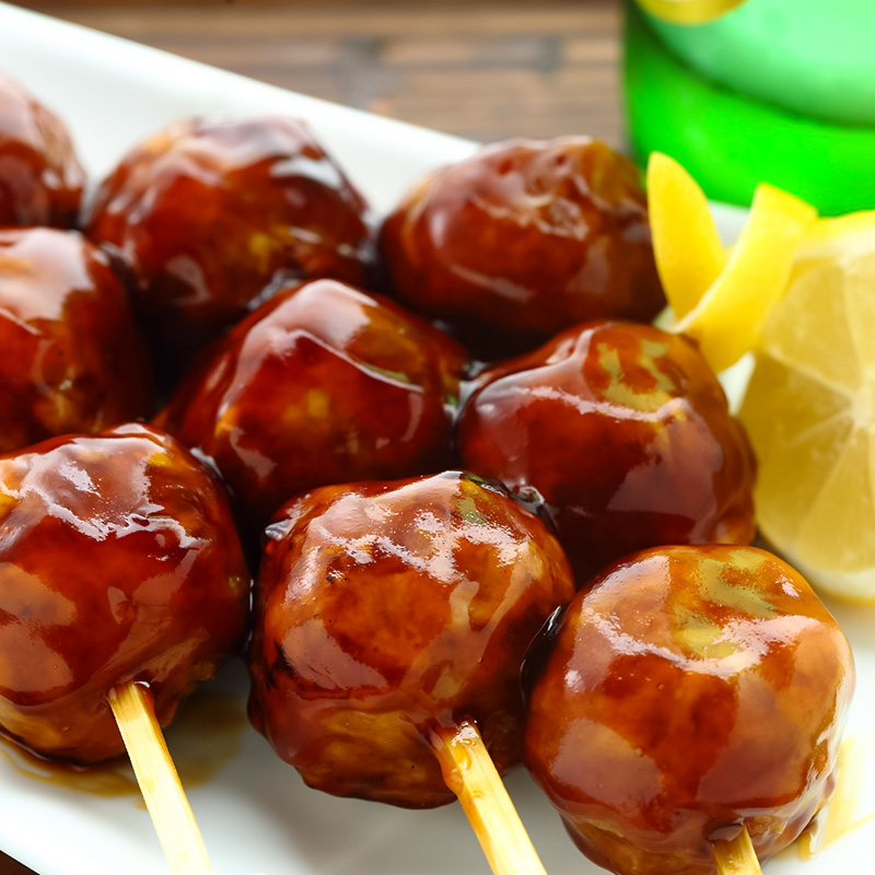 炭烤鸡丸串